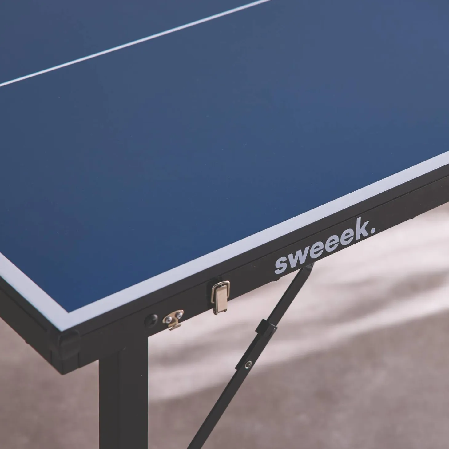 Mini mesa de ping pong interior plegable con 2 raquetas y 3 pelotas, 150cm
