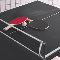 Mini mesa de ping pong interior plegable con 4 raquetas y 6 pelotas, 150cm
