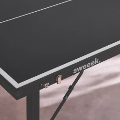 Mini mesa de ping pong interior plegable con 4 raquetas y 6 pelotas, 150cm