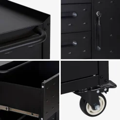 Mueble bajo de almacenamiento para garaje con 4 cajones y una puerta