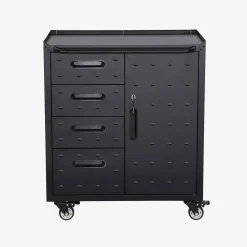 Mueble bajo de almacenamiento para garaje con 4 cajones y una puerta