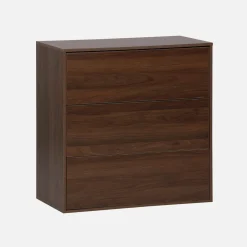 Mueble de almacenaje con efecto madera y 3 cajones