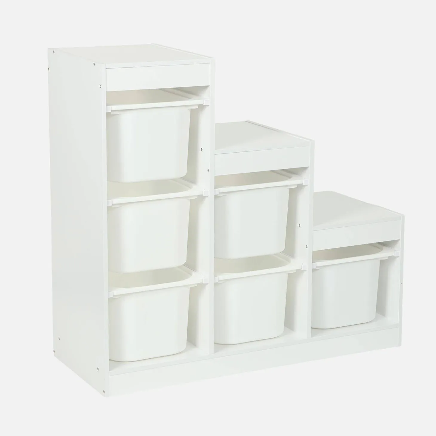 Mueble de almacenamiento infantil escalera, 6 cajones de almacenamiento
