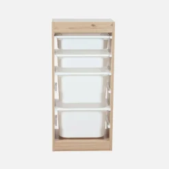 Mueble de almacenamiento infantil 4 cajas, set de 2