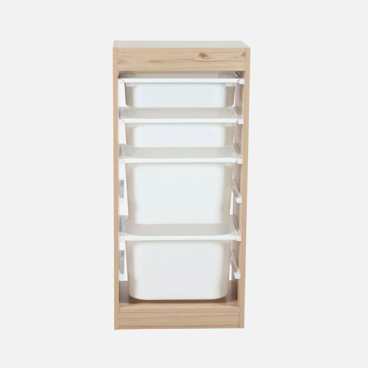 Mueble de almacenamiento infantil 4 cajas, set de 2