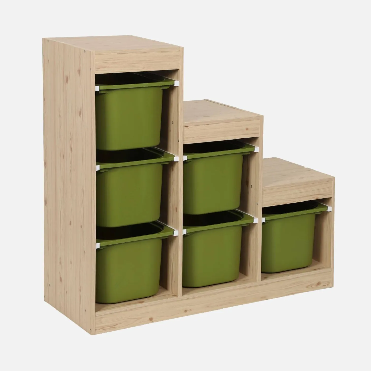Mueble de almacenamiento infantil escalera, 6 cajones de almacenamiento