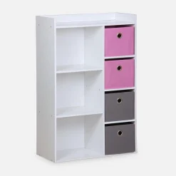 Mueble de almacenamiento para niños 4 cestas