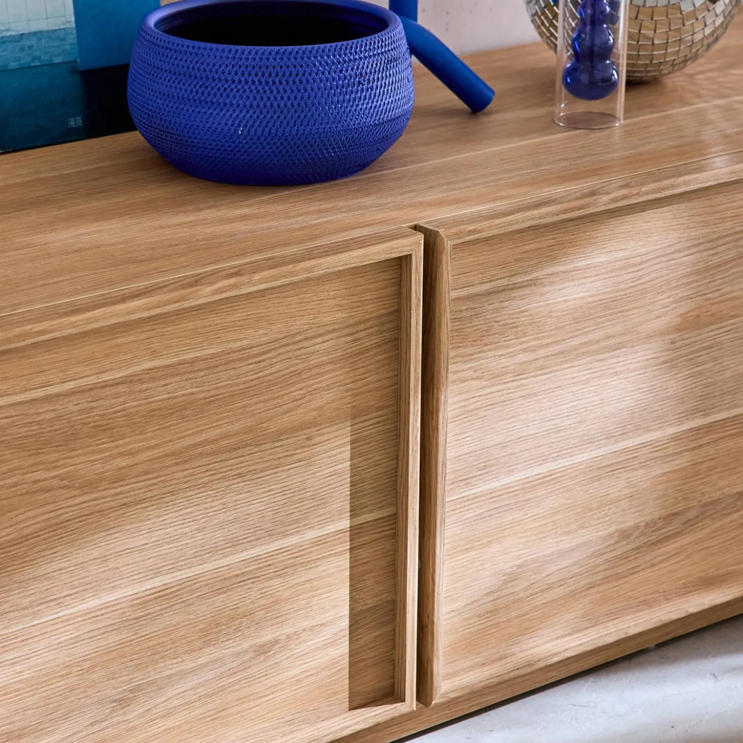 Mueble de TV de decoración de madera 3 puertas, 180cm