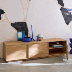 Mueble de TV de decoración de madera 3 puertas, 180cm
