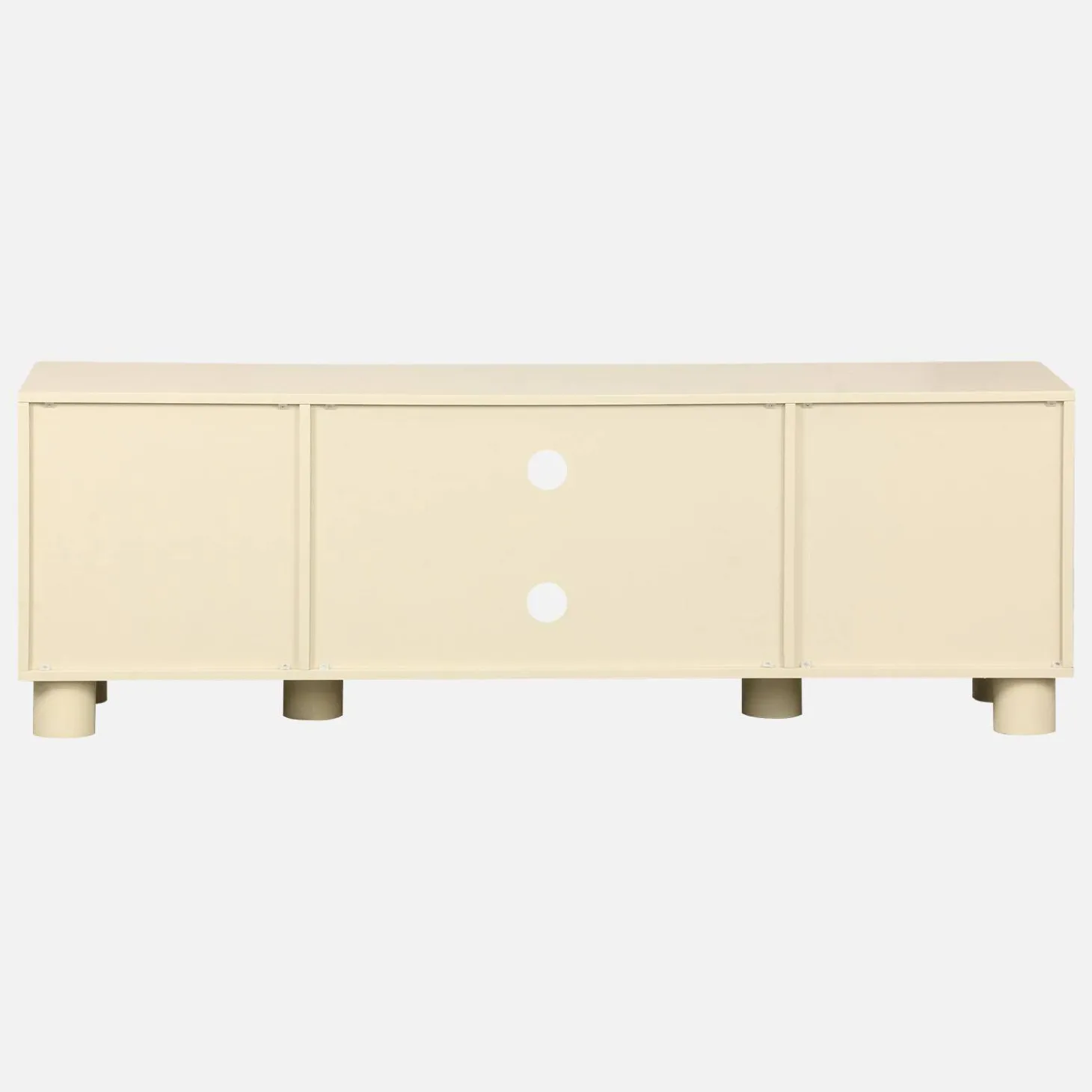 Mueble de TV efecto madera con 2 puertas reversibles, 155cm