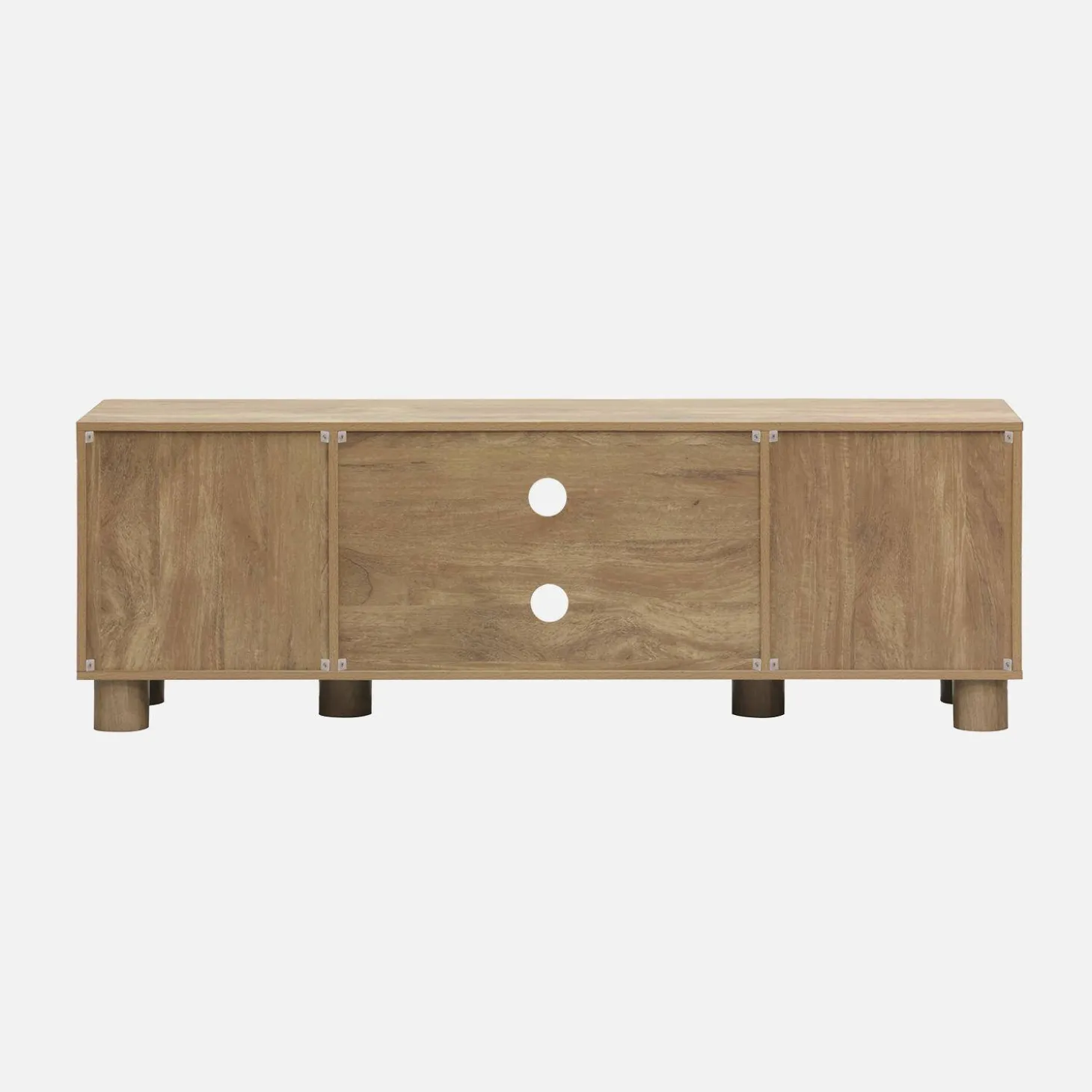 Mueble de TV efecto madera con 2 puertas reversibles, 155cm