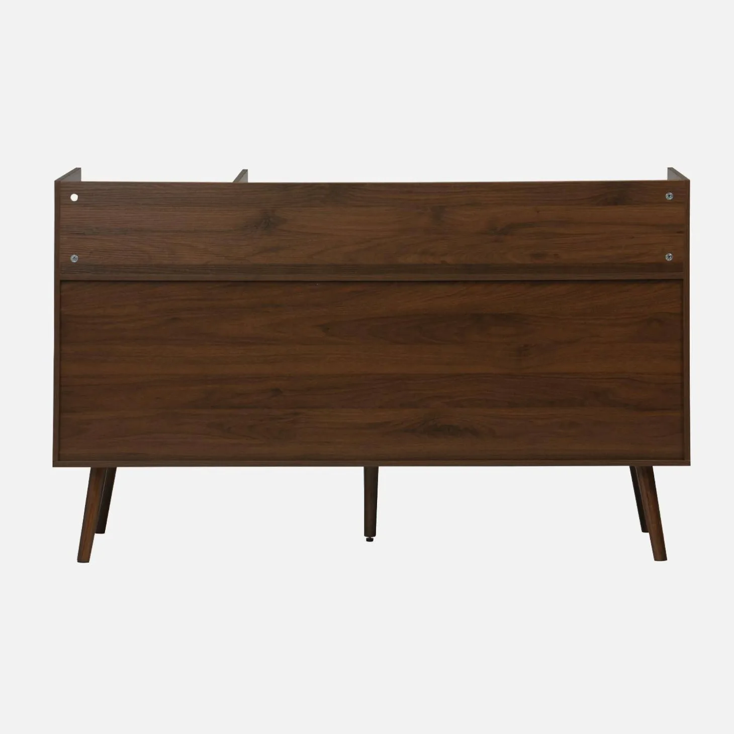 Mueble de vinilos XL vintage efecto madera oscura, 130cm