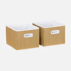 Mueble infantil con 6 cestas de fibra vegetal