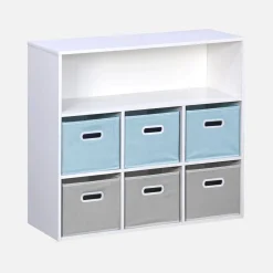 Mueble infantil con 6 cestas de terciopelo