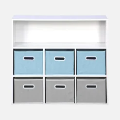 Mueble infantil con 6 cestas de terciopelo