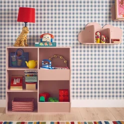 Mueble para niños, 3 estantes y 2 espacios de almacenamiento