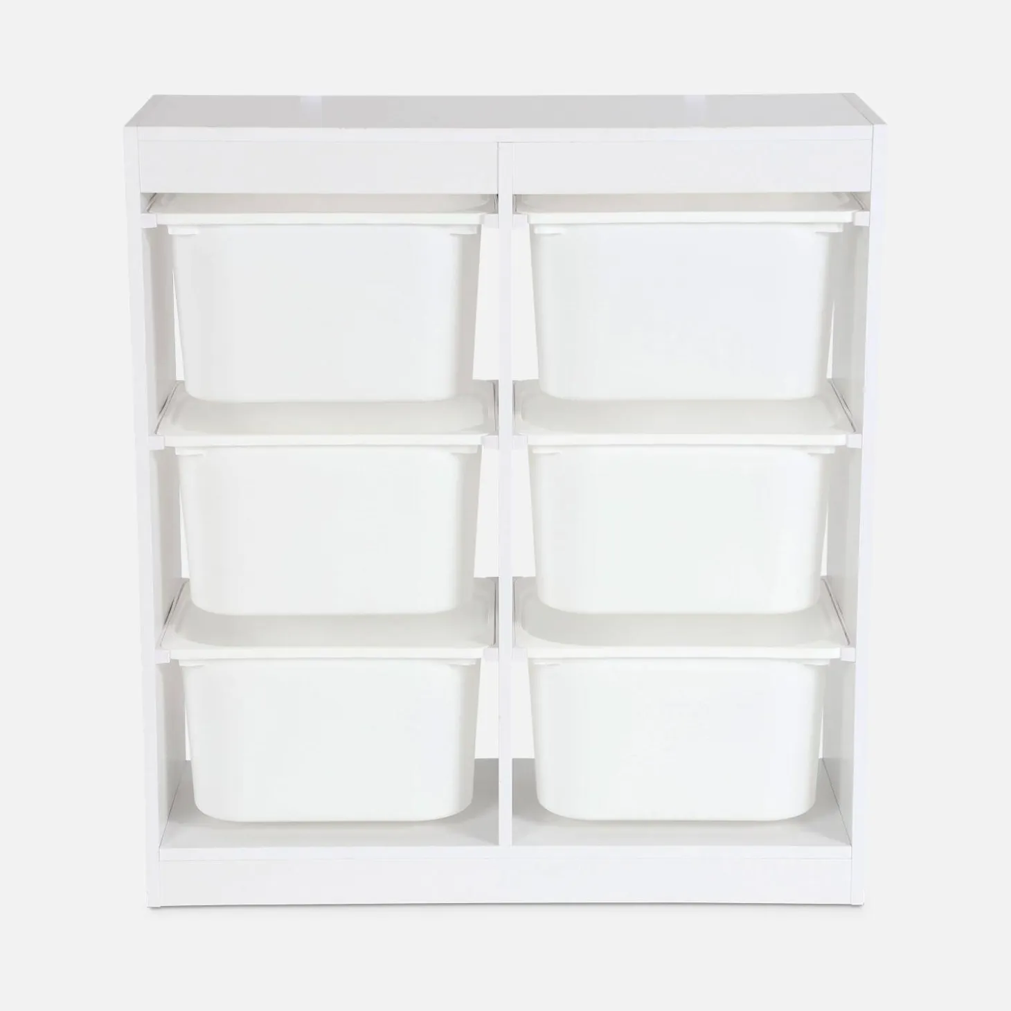 Mueble para niños con 6 cubos de almacenaje