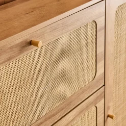 Mueble para zapatos de caña con 3 cajones