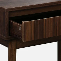 Mueble tocador de madera espejo redondo, 60cm