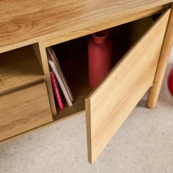Mueble TV con 2 puertas y 1 cajón, 140cm