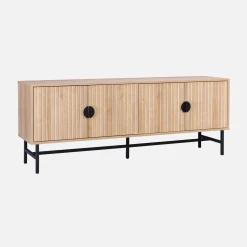 Mueble TV con efecto madera, 160cm