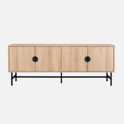 Mueble TV con efecto madera, 160cm