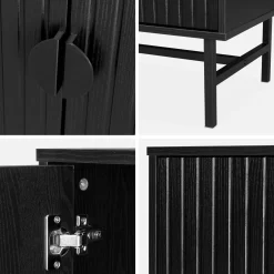 Mueble TV con efecto madera, 160cm