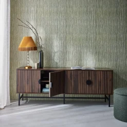 Mueble TV con efecto madera, 160cm