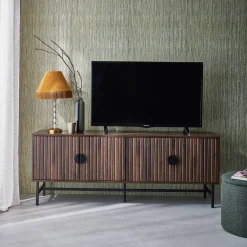 Mueble TV con efecto madera, 160cm