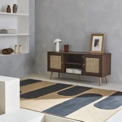 Mueble TV de caña trenzada, 120cm
