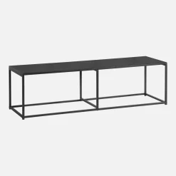 Mueble TV de metal con barra de refuerzo, 140cm
