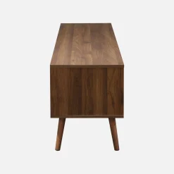 Mueble TV en acabado estilo nogal con 2 puertas, 160cm