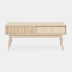 Mueble TV escandinavo efecto madera, 115cm