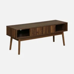 Mueble TV escandinavo efecto madera, 115cm