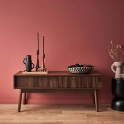 Mueble TV escandinavo efecto madera, 115cm