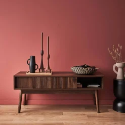 Mueble TV escandinavo efecto madera, 115cm