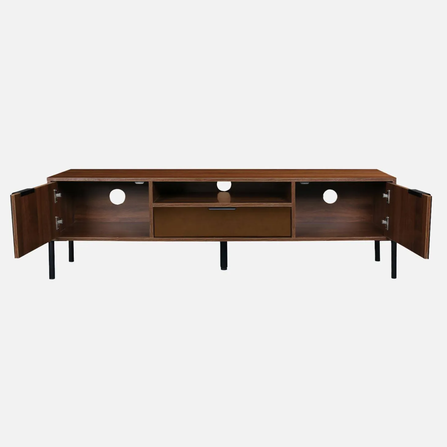 Mueble TV vintage efecto madera de nogal 151,5cm