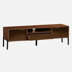 Mueble TV vintage efecto madera de nogal 151,5cm