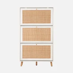 Mueble zapatero de caña