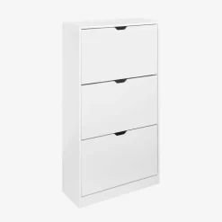 Mueble zapatero decorativo de madera con 3 cajones