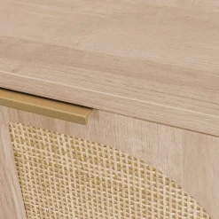 Oficina efecto madera y mimbre, 2 cajones