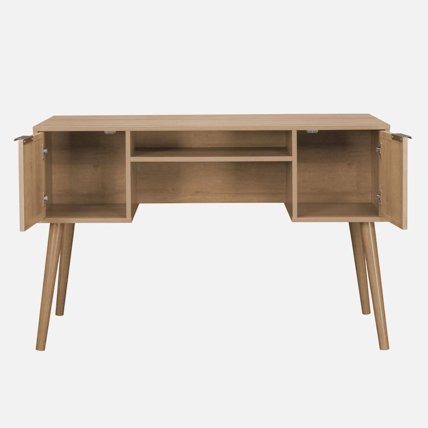 Oficina efecto madera y mimbre, 2 cajones