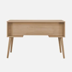 Oficina efecto madera y mimbre, 2 cajones