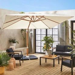 Parasol cuadrado excéntrico, 3x3m