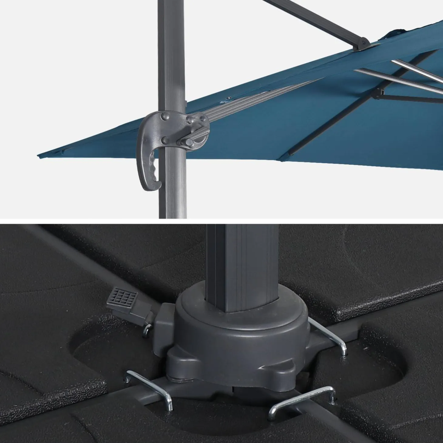Parasol cuadrado excéntrico, 3x3m