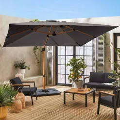 Parasol cuadrado excéntrico, 3x3m