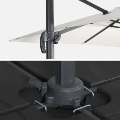 Parasol cuadrado excéntrico, 3x3m