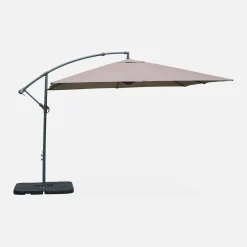 Parasol cuadrado excéntrico, 3x3m