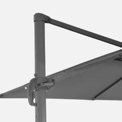 Parasol rectangular excéntrico, 3x4m + placas de lastre 50x50cm