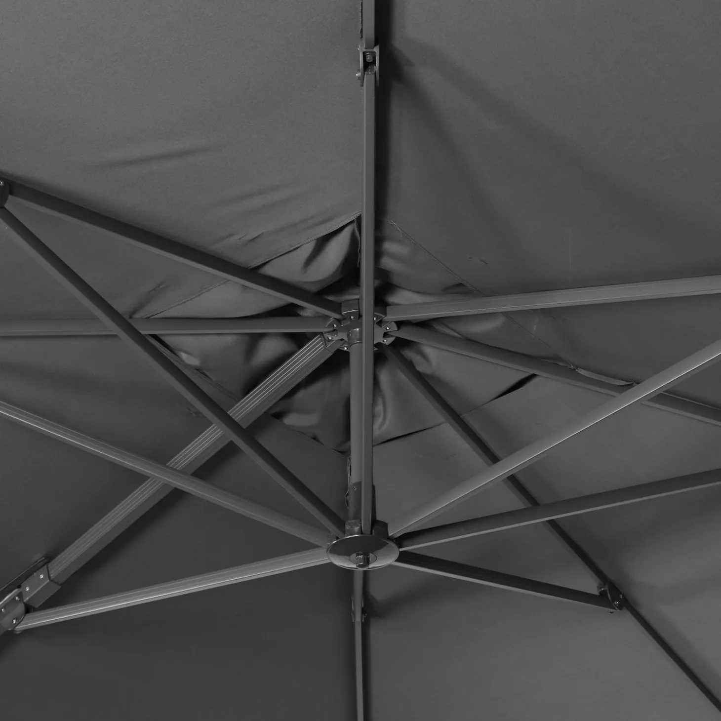 Parasol rectangular excéntrico, 3x4m + placas de lastre 50x50cm